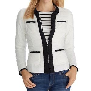 White House Black Market nylon puffer jacket white